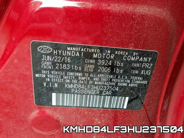 KMHD84LF3HU237504 фото 2