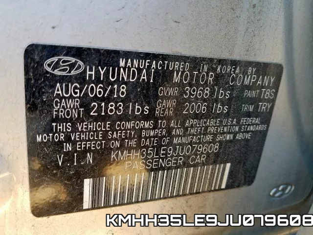 KMHH35LE9JU079608 фото 2