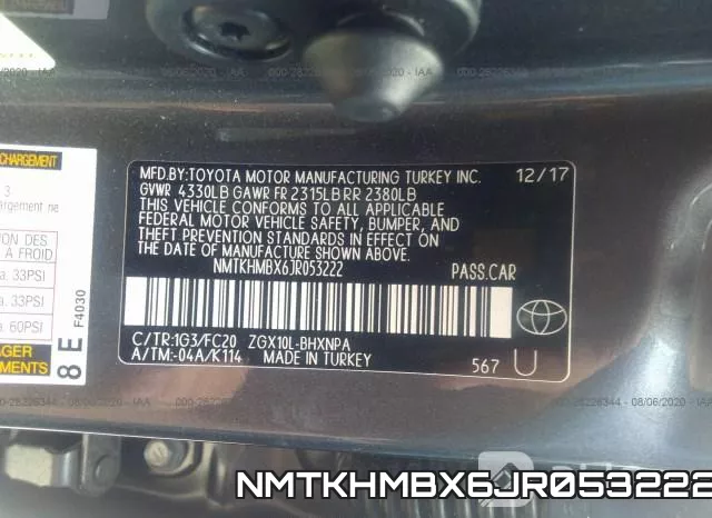 NMTKHMBX6JR053222 фото 10