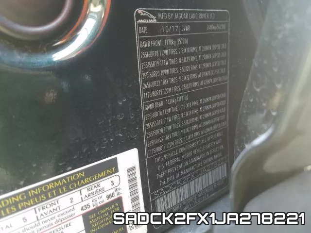 SADCK2FX1JA278221 фото 2