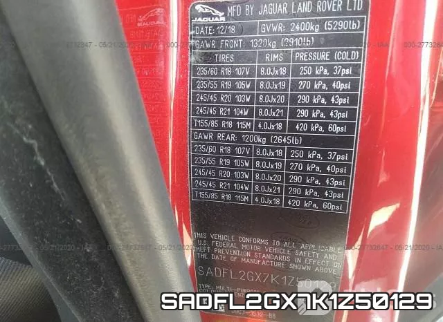 SADFL2GX7K1Z50129 фото 10