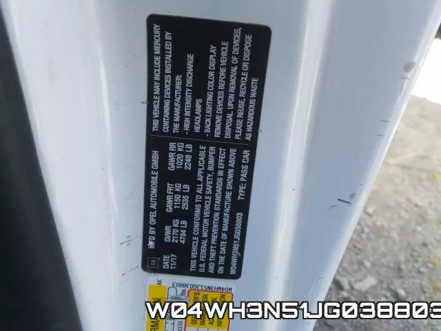 W04WH3N51JG038803 фото 2