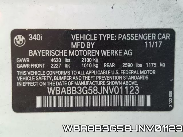 WBA8B3G58JNV01123 фото 2