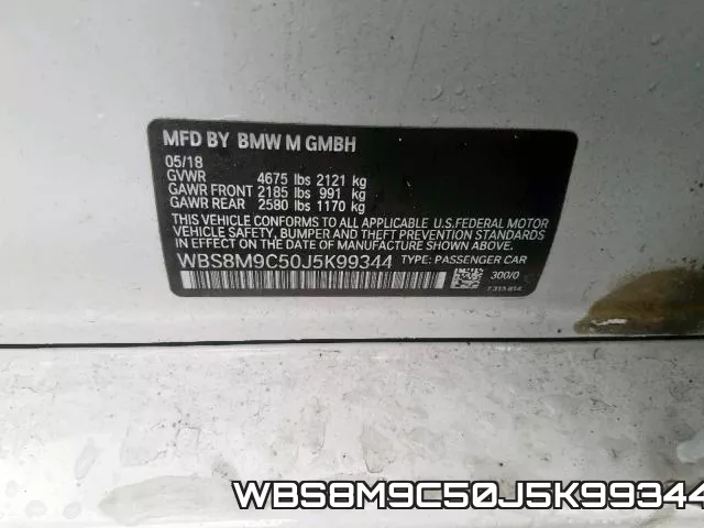 WBS8M9C50J5K99344 фото 2