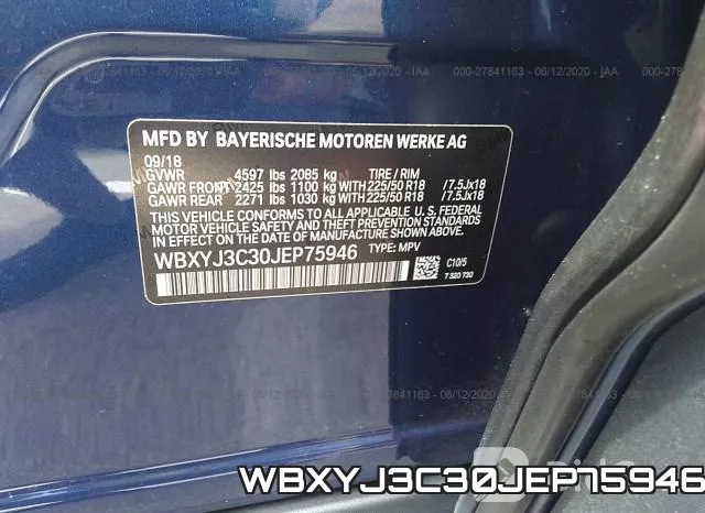 WBXYJ3C30JEP75946 фото 10