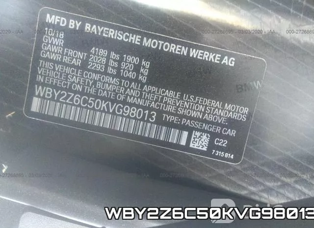 WBY2Z6C50KVG98013 фото 10