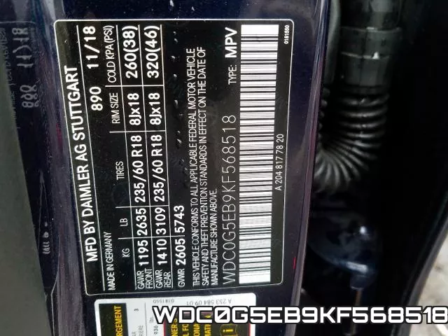 WDC0G5EB9KF568518 фото 2
