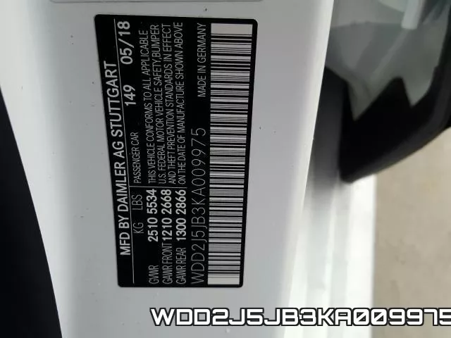 WDD2J5JB3KA009975 фото 2