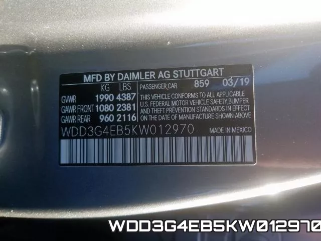 WDD3G4EB5KW012970 фото 2
