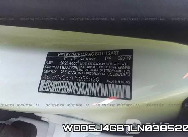 WDD5J4GB7LN038520 фото 10