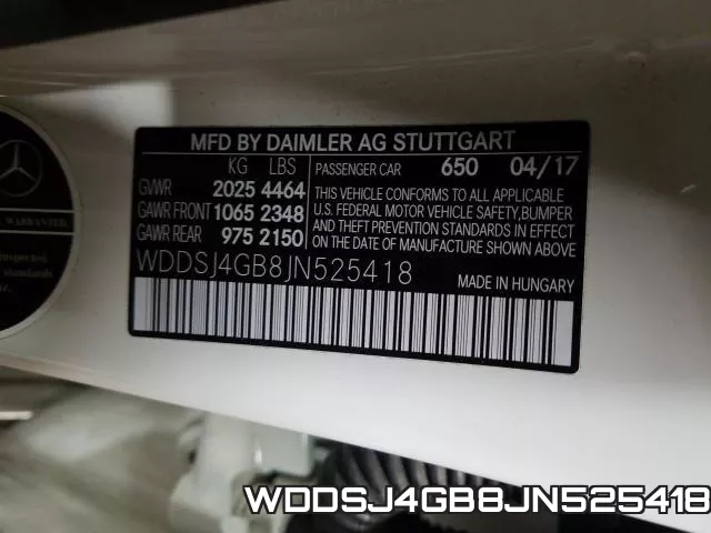 WDDSJ4GB8JN525418 фото 2