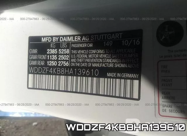 WDDZF4KB8HA139610 фото 10