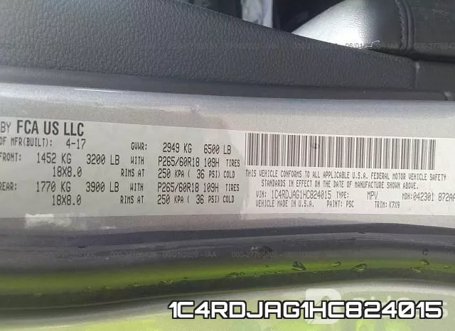 1C4RDJAG1HC824015 фото 10