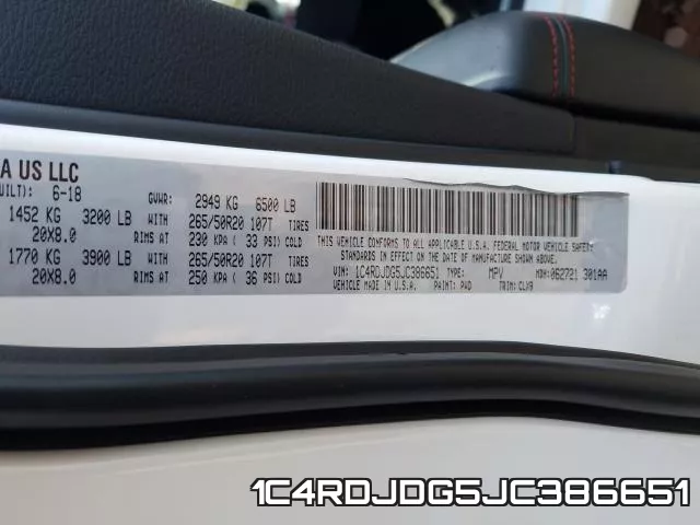 1C4RDJDG5JC386651 фото 2