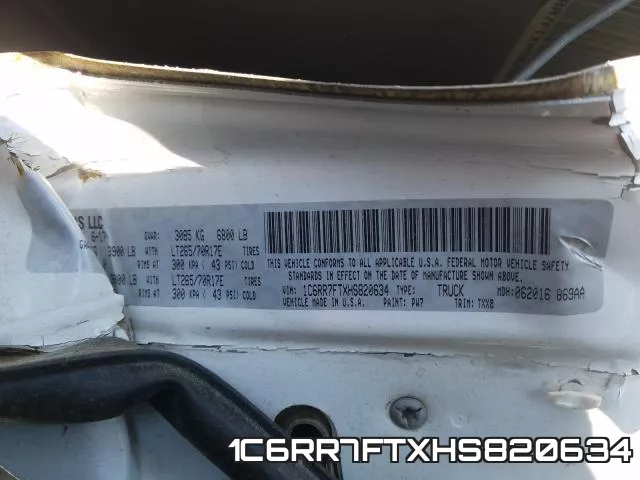 1C6RR7FTXHS820634 фото 2