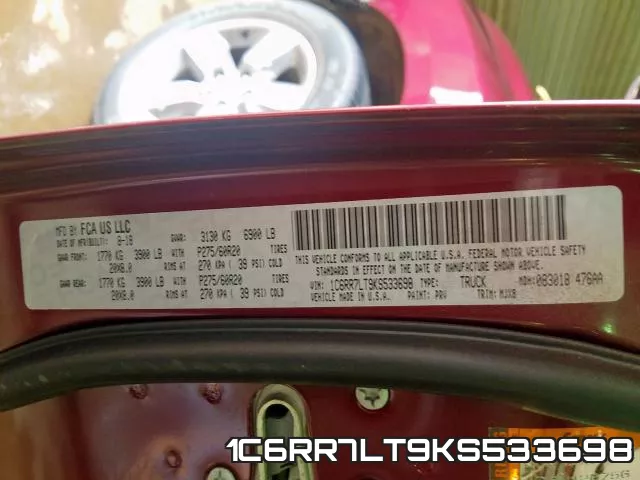 1C6RR7LT9KS533698 фото 2