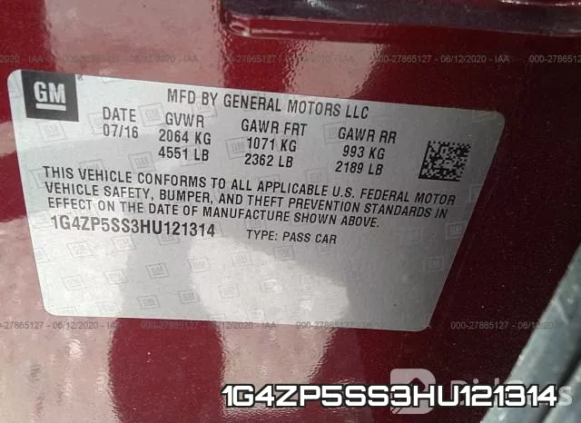 1G4ZP5SS3HU121314 фото 10
