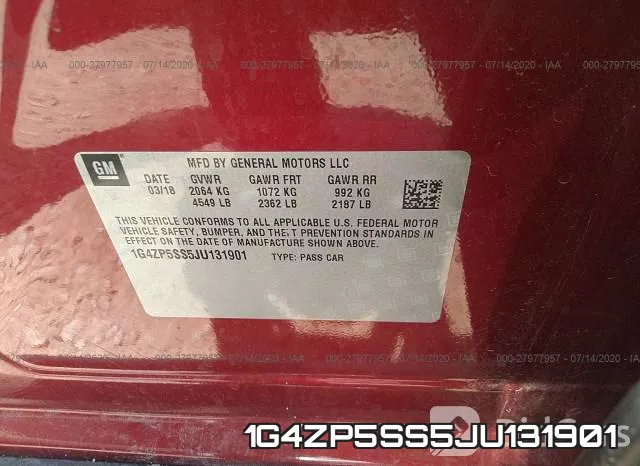 1G4ZP5SS5JU131901 фото 10