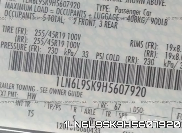 1LN6L9SK9H5607920 фото 10