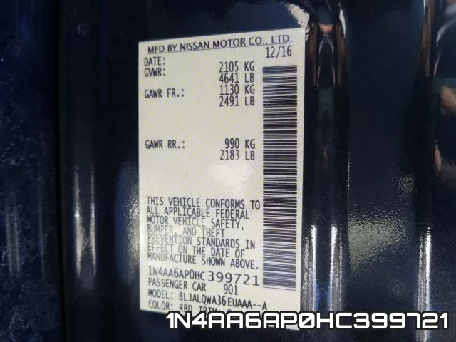 1N4AA6AP0HC399721 фото 2