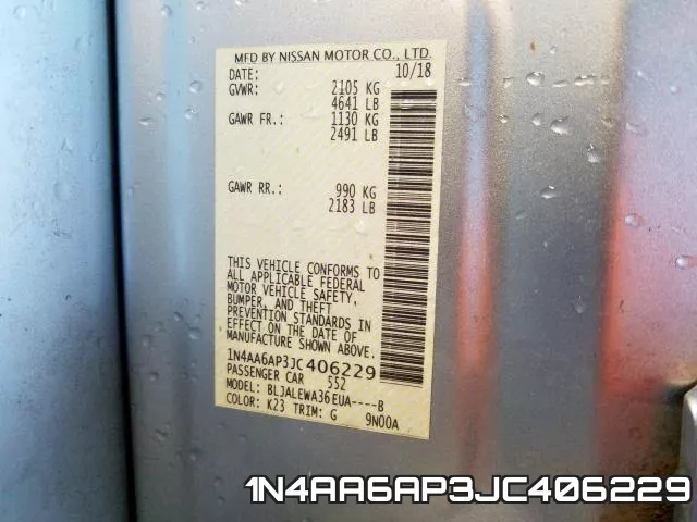 1N4AA6AP3JC406229 фото 2