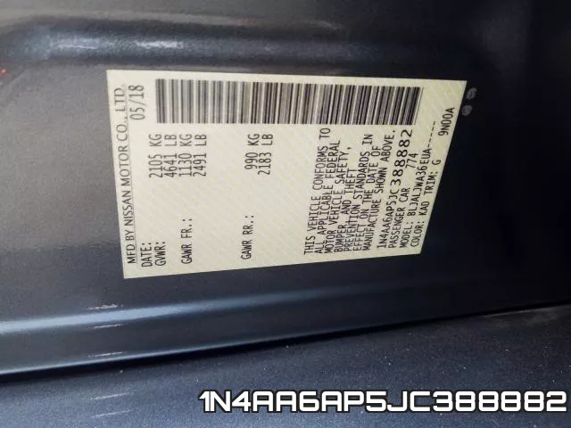 1N4AA6AP5JC388882 фото 2