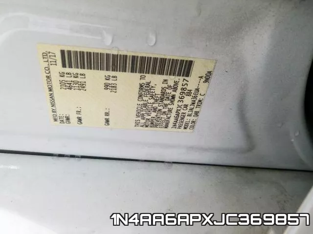 1N4AA6APXJC369857 фото 2