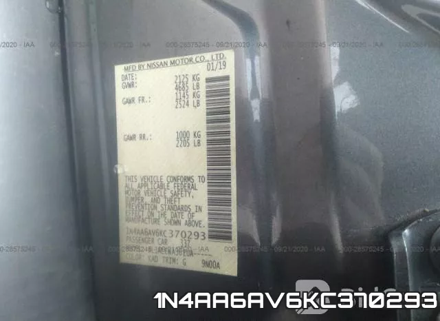1N4AA6AV6KC370293 фото 10