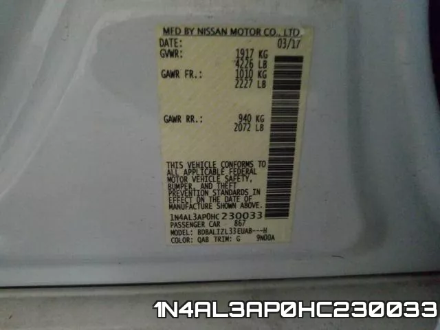 1N4AL3AP0HC230033 фото 2