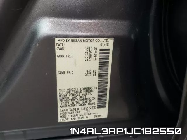 1N4AL3AP1JC182550 фото 2