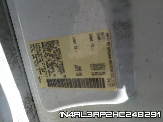 1N4AL3AP2HC248291 фото 2