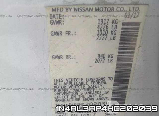 1N4AL3AP4HC202039 фото 10