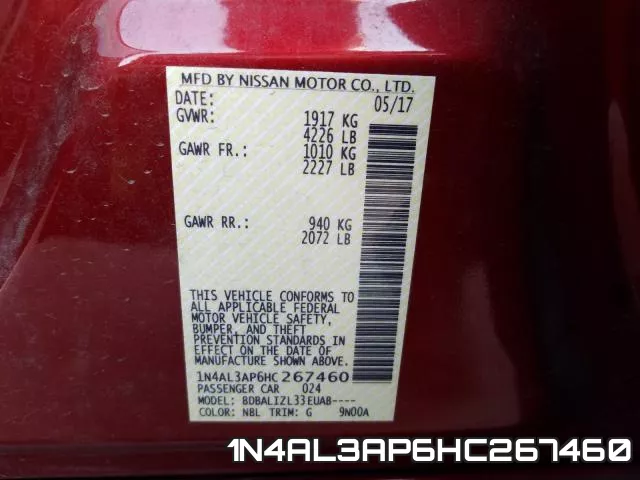 1N4AL3AP6HC267460 фото 2