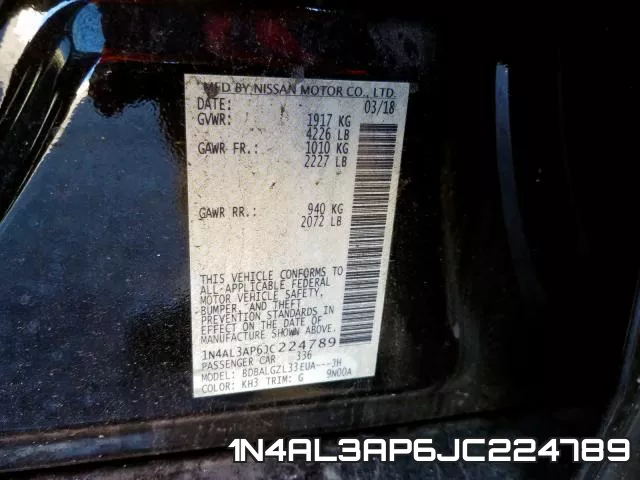 1N4AL3AP6JC224789 фото 2