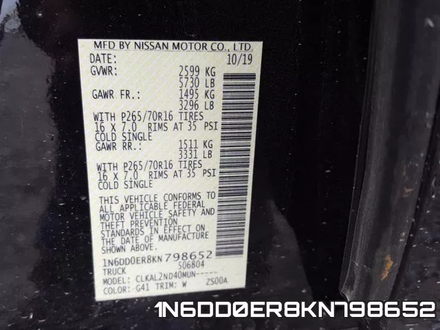 1N6DD0ER8KN798652 фото 2