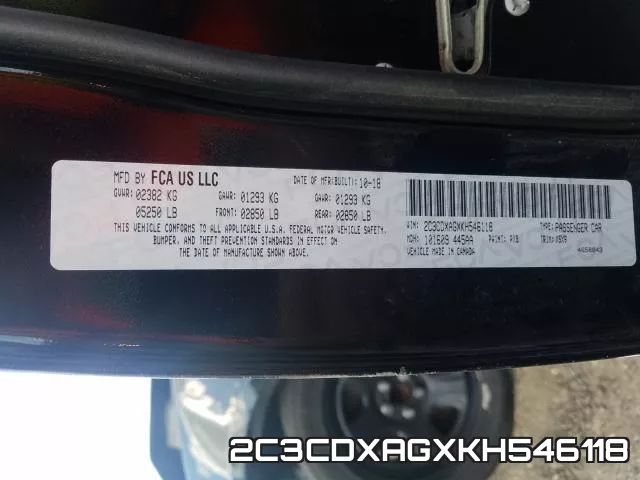2C3CDXAGXKH546118 фото 2