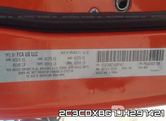 2C3CDXBG7JH297421 фото 10