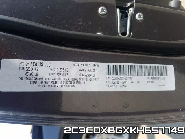 2C3CDXBGXKH657749 фото 2