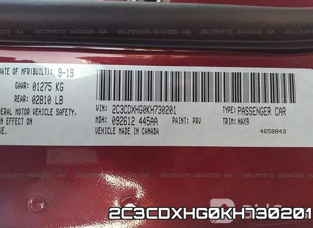 2C3CDXHG0KH730201 фото 10
