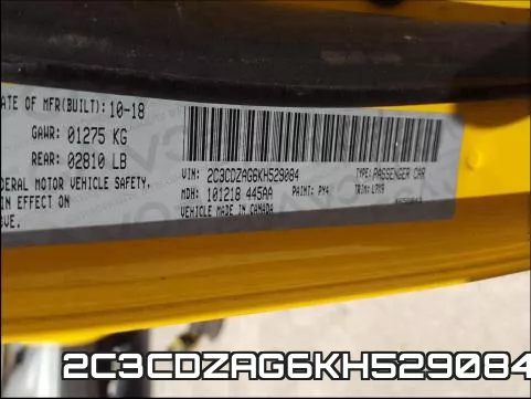 2C3CDZAG6KH529084 фото 2