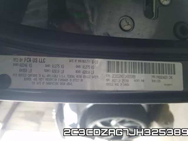 2C3CDZAG7JH325389 фото 2