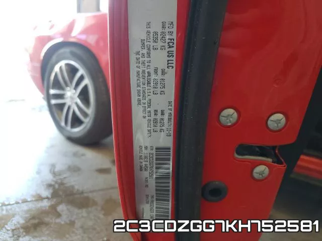 2C3CDZGG7KH752581 фото 2