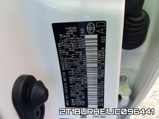 2T1BURHE1JC096441 фото 2