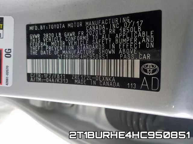 2T1BURHE4HC950851 фото 2