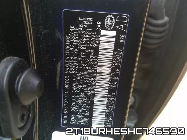 2T1BURHE5HC746530 фото 2