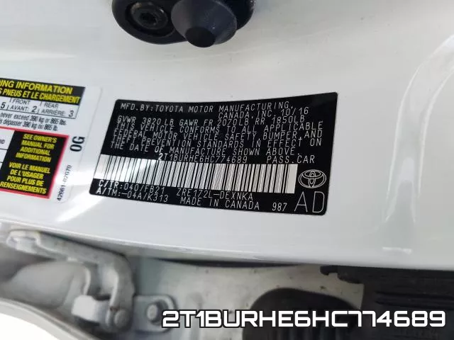 2T1BURHE6HC774689 фото 2