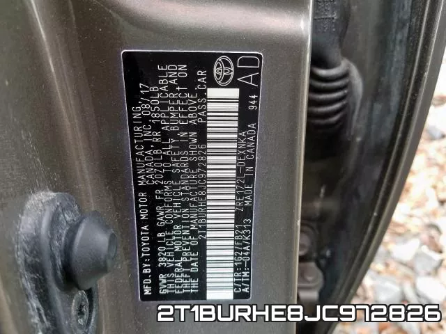 2T1BURHE8JC972826 фото 2
