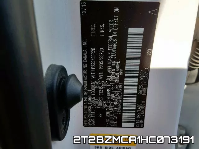 2T2BZMCA1HC073191 фото 2