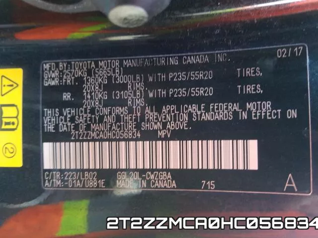 2T2ZZMCA0HC056834 фото 2