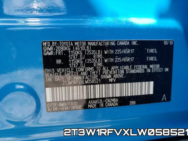 2T3W1RFVXLW058521 фото 2